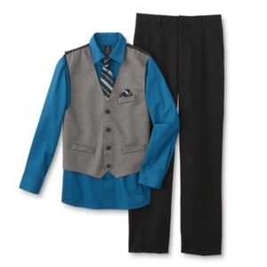 NWT Boys sz14 dockers dress shirt, vest, tie pants